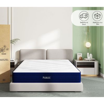 Panax 25cm Hybrid Memory Foam Mattress - Super King Size - Cool Sleep, Pressure Relief, Medium Firm